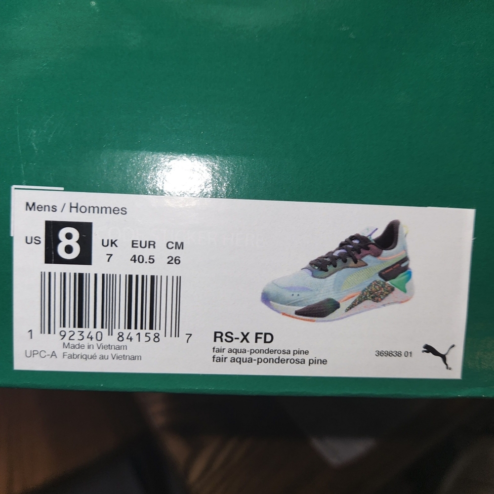 PUMA RS-X-FD RUNNING SNEAKERS Size 8M can fit 10 Women